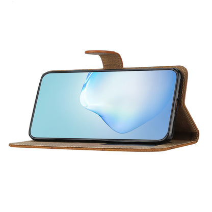For Huawei Mate 60 Wallet Stand Phone Case Crazy Horse Texture PU Leather Imprinted Lines Cover