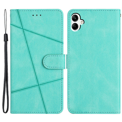 For Samsung Galaxy A05 4G Crazy Horse Texture Wallet Case PU Leather Imprinted Lines Phone Stand Cover