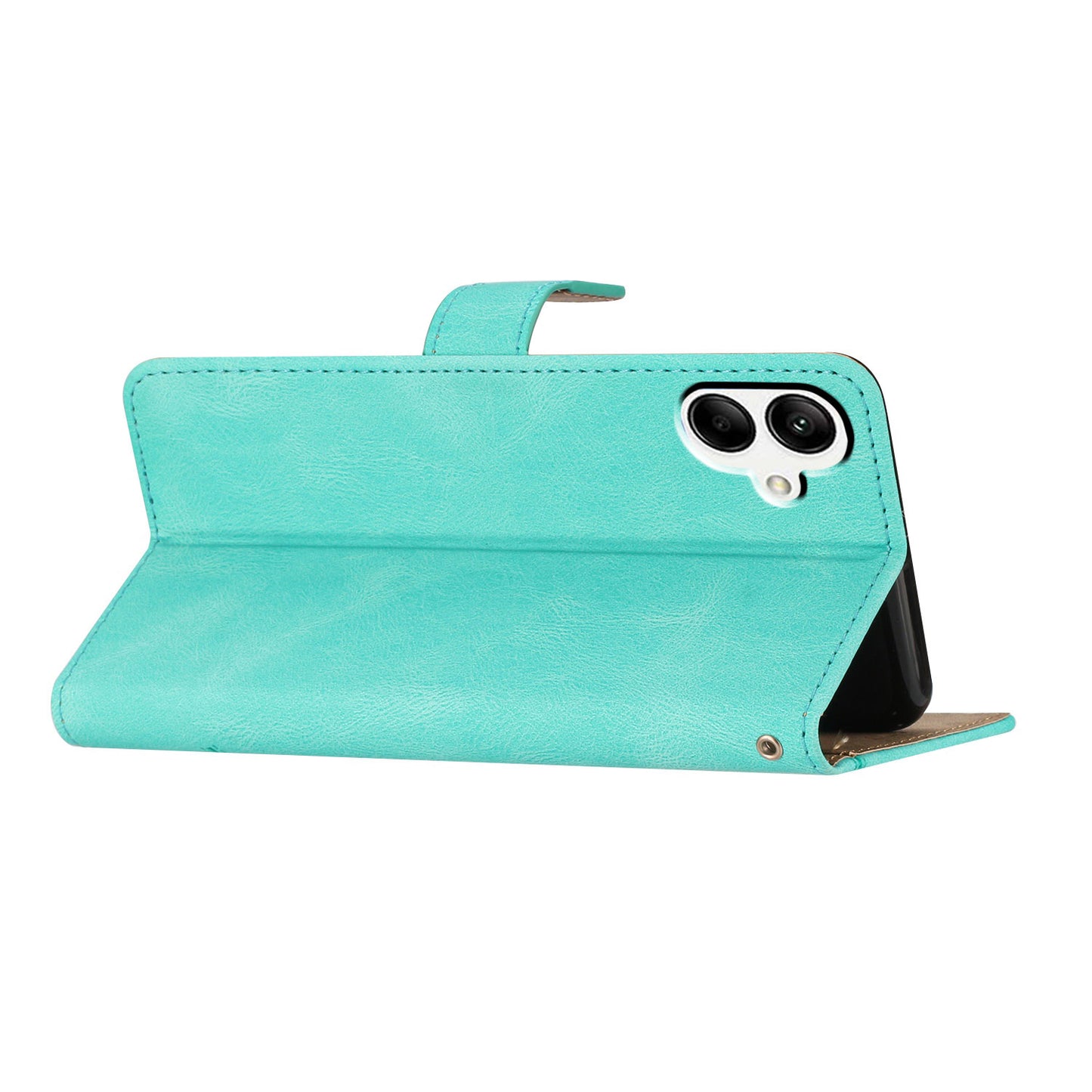 For Samsung Galaxy A05 4G Crazy Horse Texture Wallet Case PU Leather Imprinted Lines Phone Stand Cover