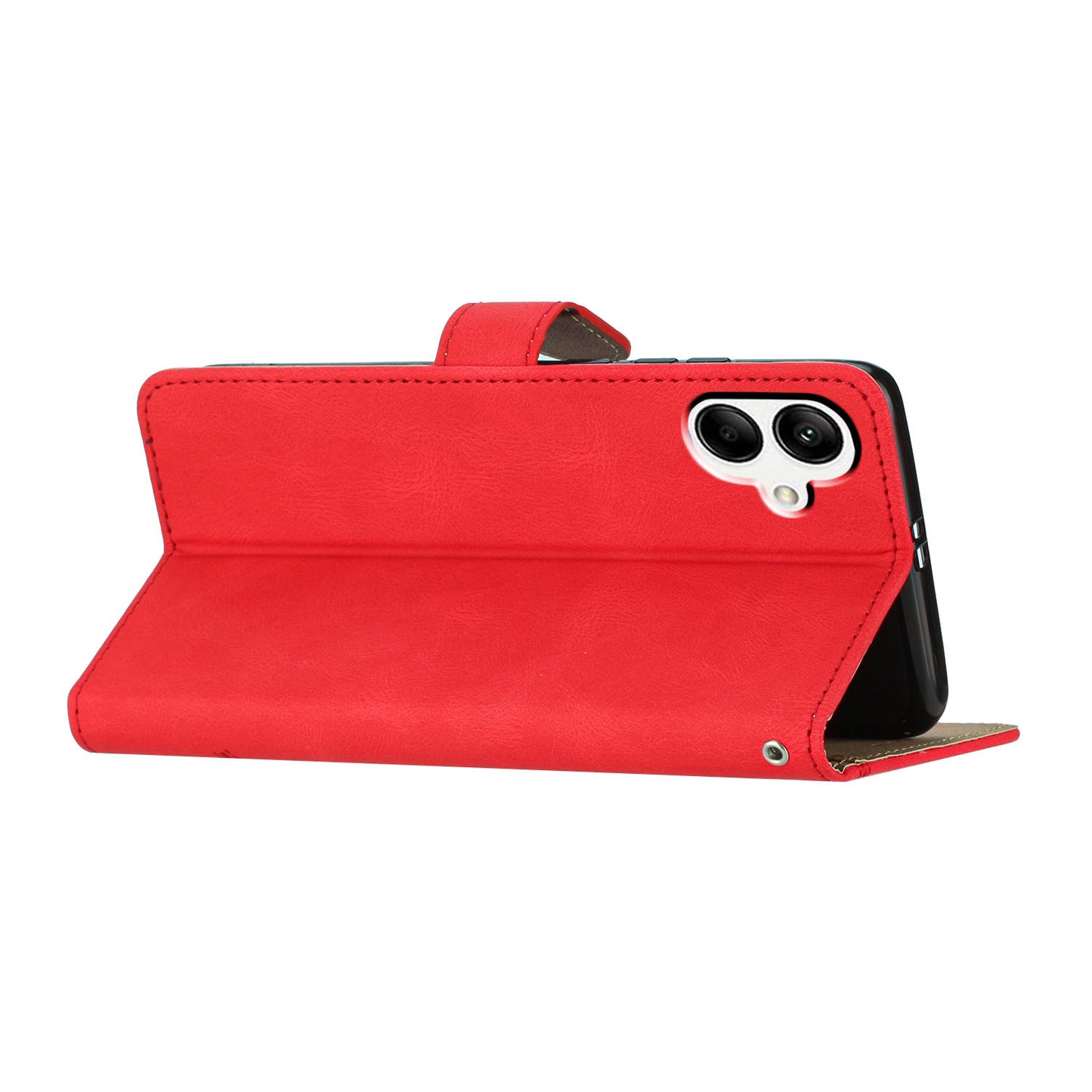 For Samsung Galaxy A05 4G Crazy Horse Texture Wallet Case PU Leather Imprinted Lines Phone Stand Cover