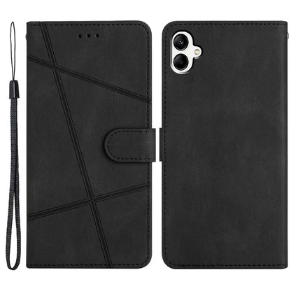 For Samsung Galaxy A05 4G Crazy Horse Texture Wallet Case PU Leather Imprinted Lines Phone Stand Cover