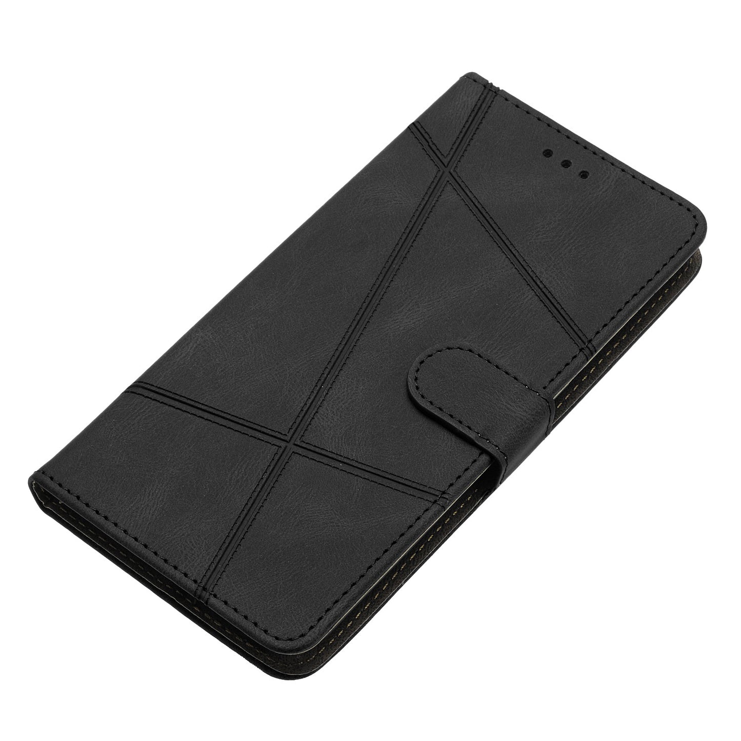 For Samsung Galaxy A05 4G Crazy Horse Texture Wallet Case PU Leather Imprinted Lines Phone Stand Cover