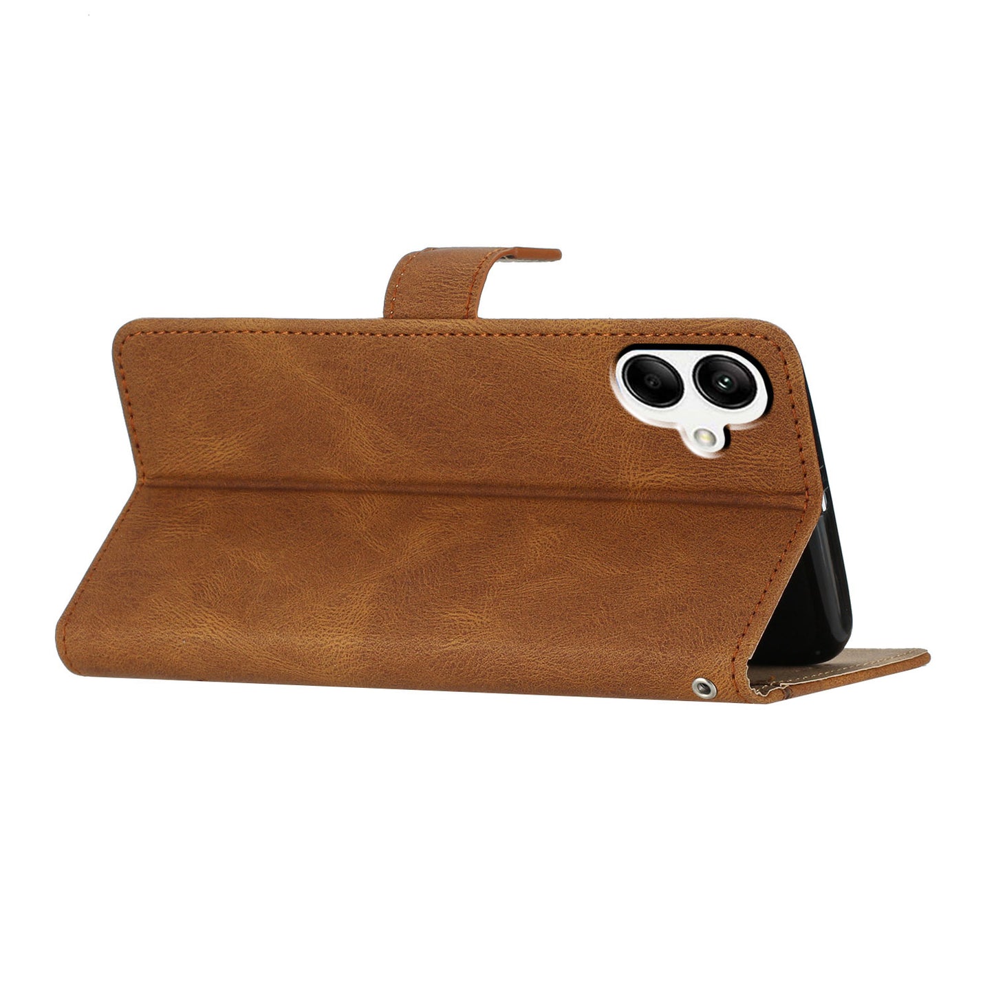 For Samsung Galaxy A05 4G Crazy Horse Texture Wallet Case PU Leather Imprinted Lines Phone Stand Cover