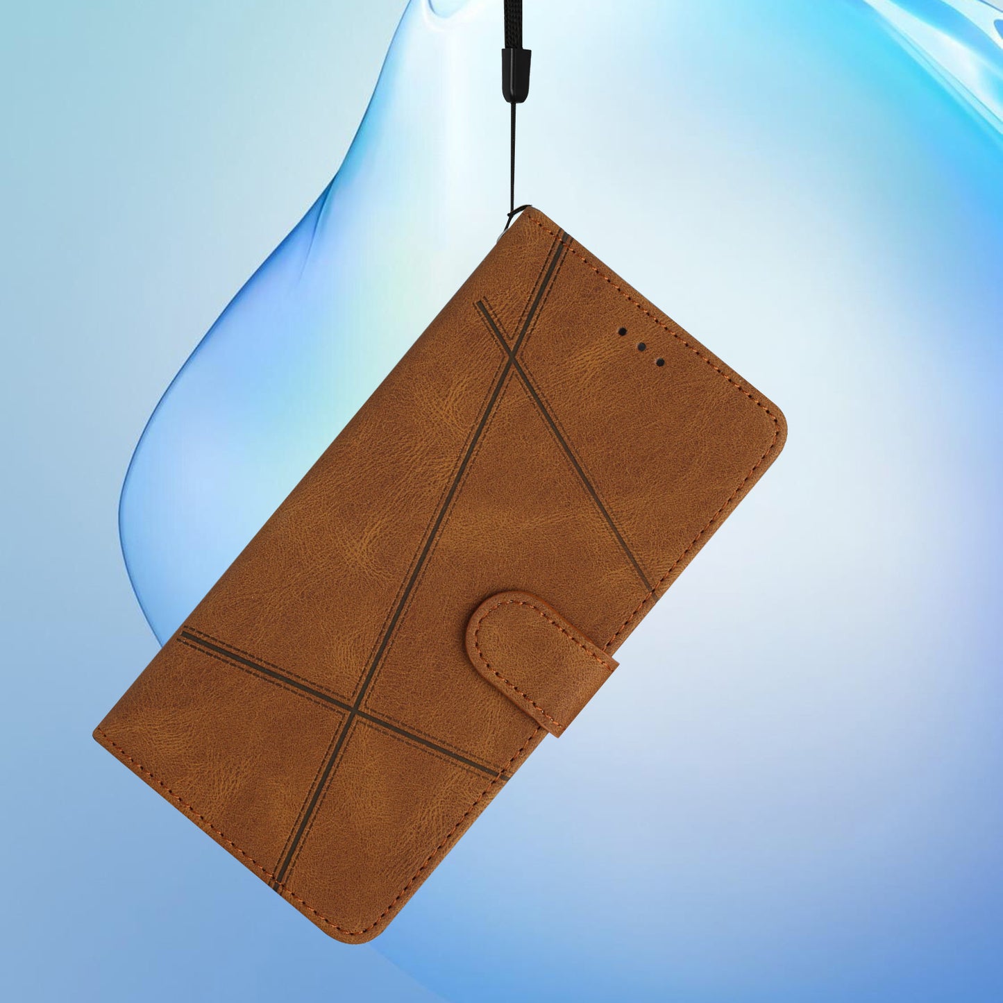 For Samsung Galaxy A05 4G Crazy Horse Texture Wallet Case PU Leather Imprinted Lines Phone Stand Cover