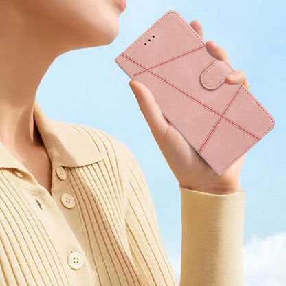 For Samsung Galaxy A05 4G Crazy Horse Texture Wallet Case PU Leather Imprinted Lines Phone Stand Cover