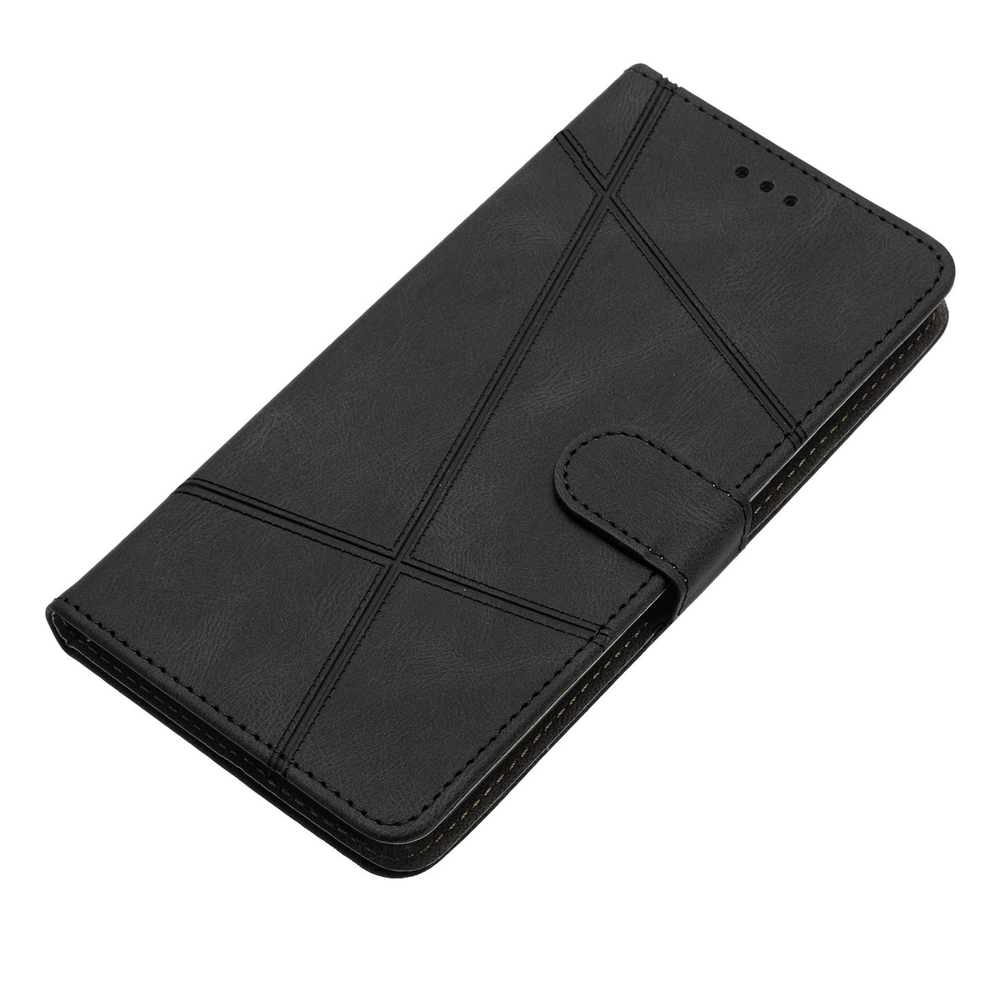 For Samsung Galaxy A05s Wallet PU Leather Stand Case Imprinted Lines Crazy Horse Texture Phone Cover