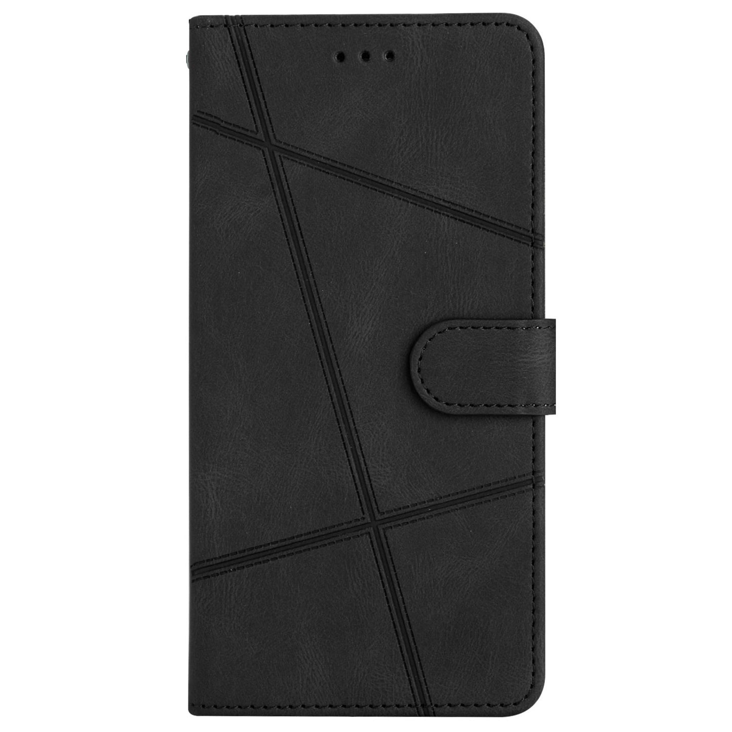 For Samsung Galaxy A05s Wallet PU Leather Stand Case Imprinted Lines Crazy Horse Texture Phone Cover
