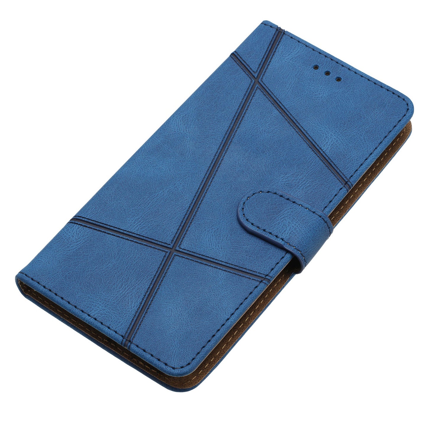 For Samsung Galaxy A05s Wallet PU Leather Stand Case Imprinted Lines Crazy Horse Texture Phone Cover