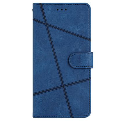 For Samsung Galaxy A05s Wallet PU Leather Stand Case Imprinted Lines Crazy Horse Texture Phone Cover