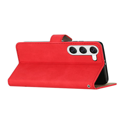 For Samsung Galaxy A05s Wallet PU Leather Stand Case Imprinted Lines Crazy Horse Texture Phone Cover