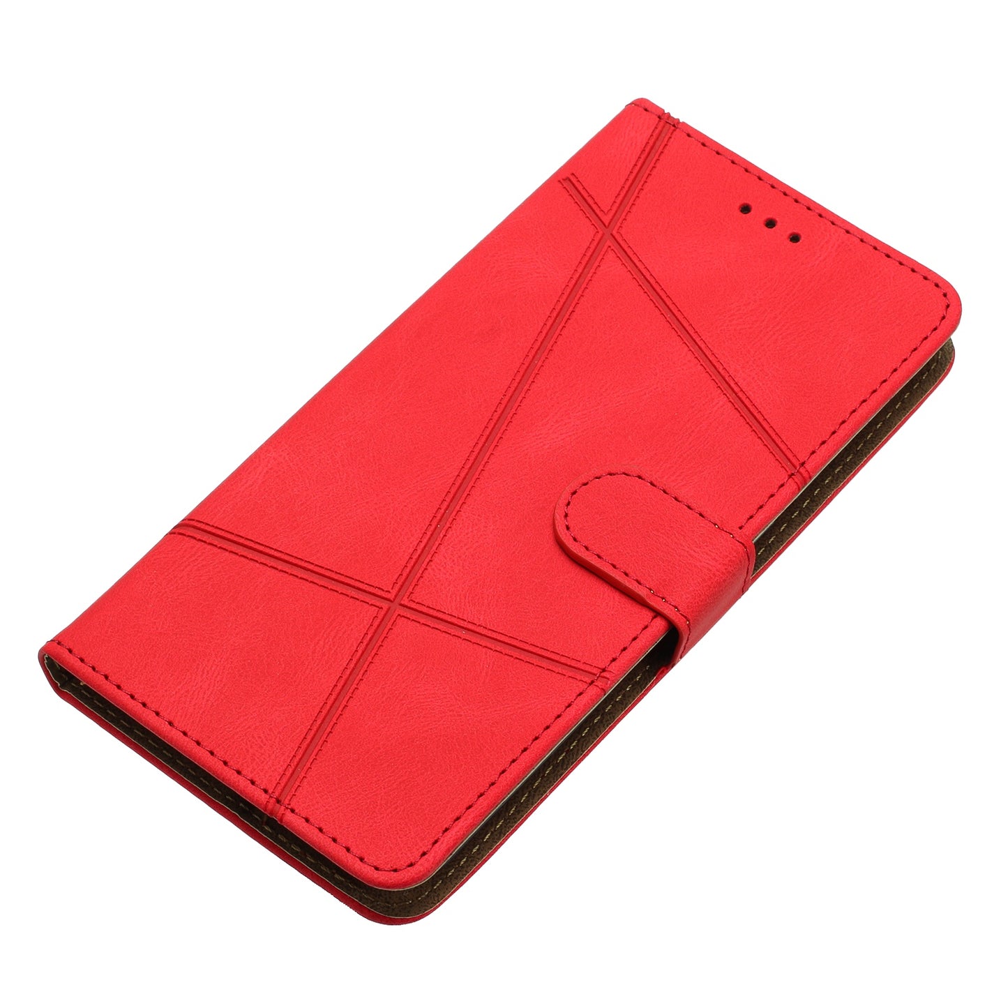 For Samsung Galaxy A05s Wallet PU Leather Stand Case Imprinted Lines Crazy Horse Texture Phone Cover