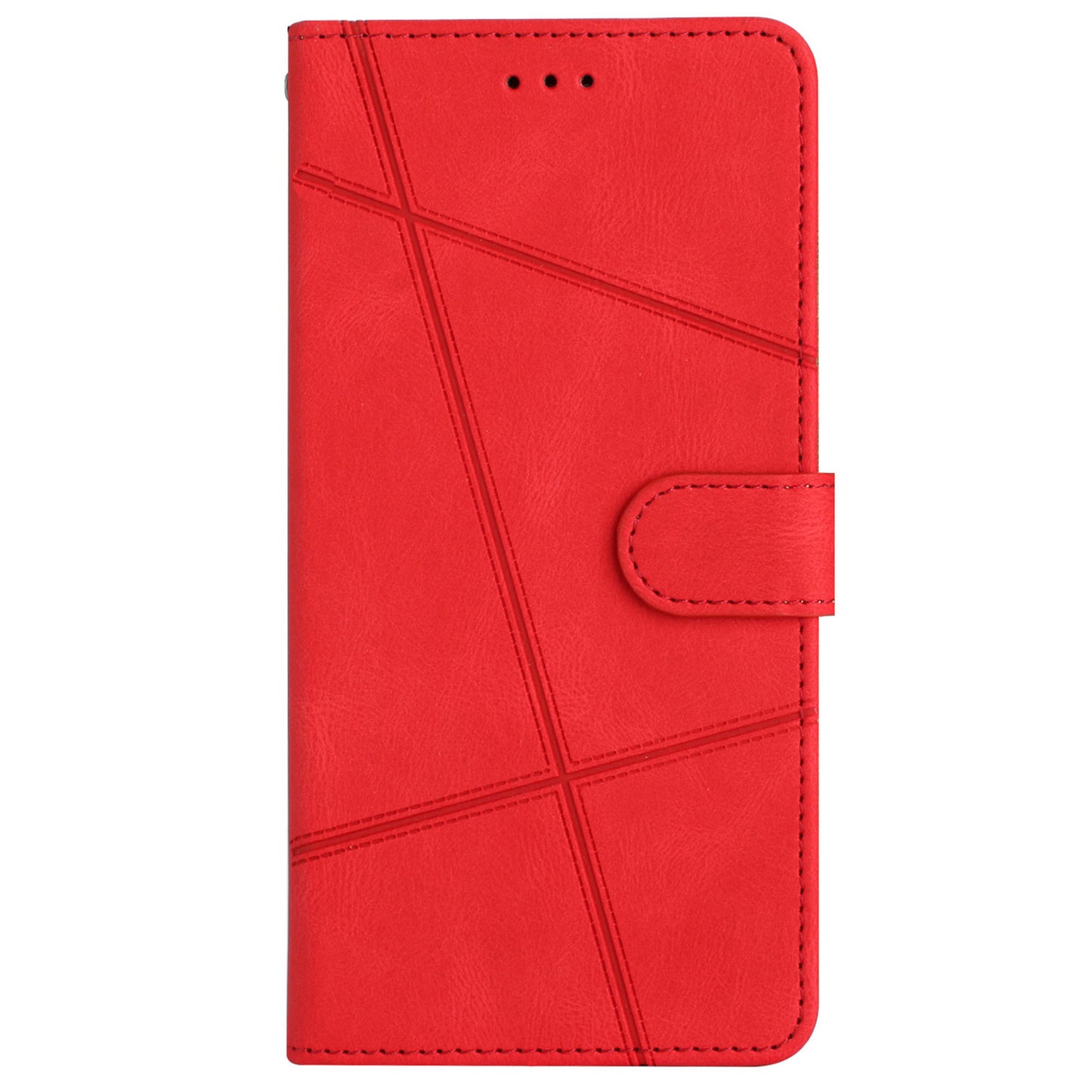 For Samsung Galaxy A05s Wallet PU Leather Stand Case Imprinted Lines Crazy Horse Texture Phone Cover
