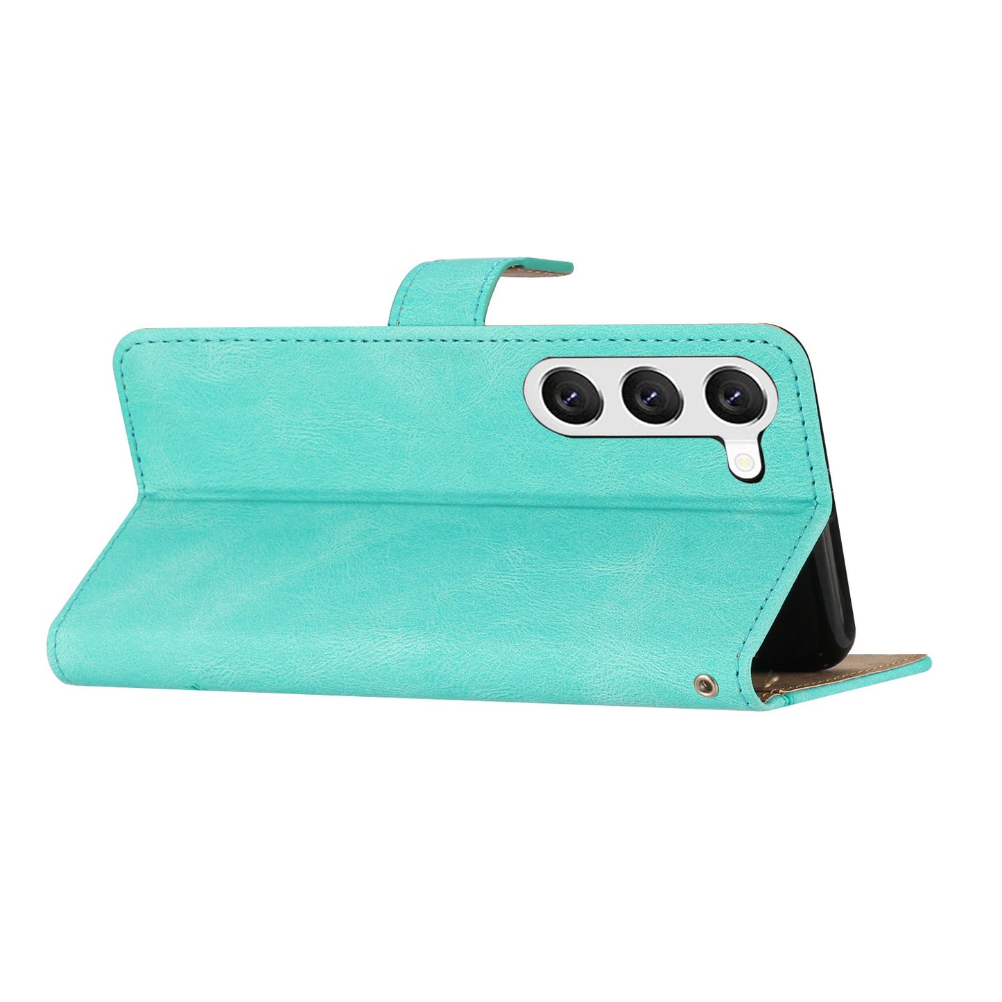 For Samsung Galaxy A05s Wallet PU Leather Stand Case Imprinted Lines Crazy Horse Texture Phone Cover