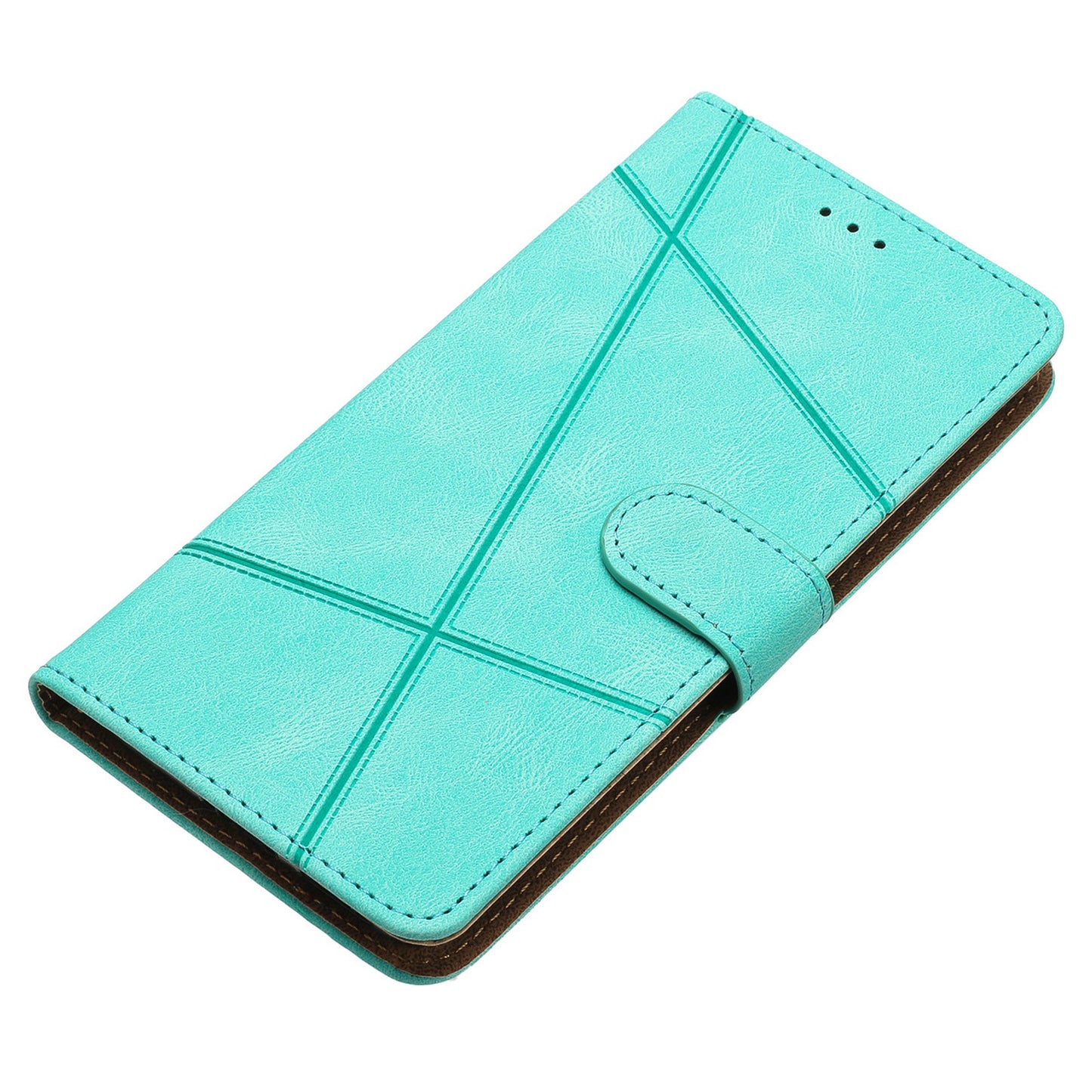 For Samsung Galaxy A05s Wallet PU Leather Stand Case Imprinted Lines Crazy Horse Texture Phone Cover