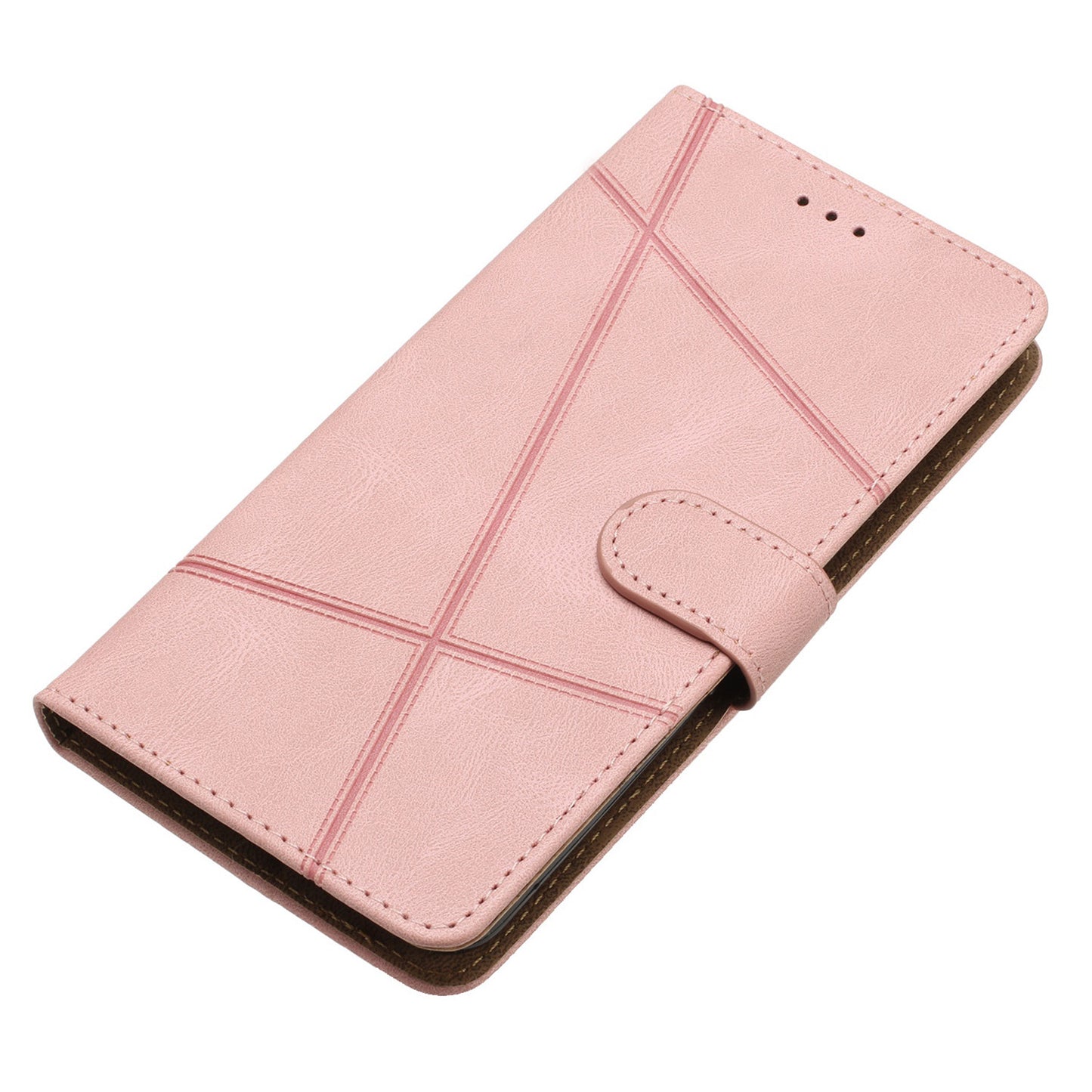 For Samsung Galaxy A05s Wallet PU Leather Stand Case Imprinted Lines Crazy Horse Texture Phone Cover