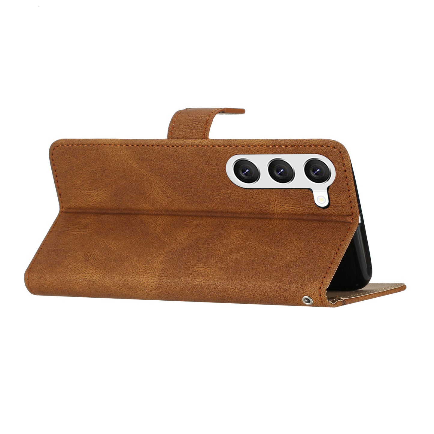 For Samsung Galaxy A05s Wallet PU Leather Stand Case Imprinted Lines Crazy Horse Texture Phone Cover