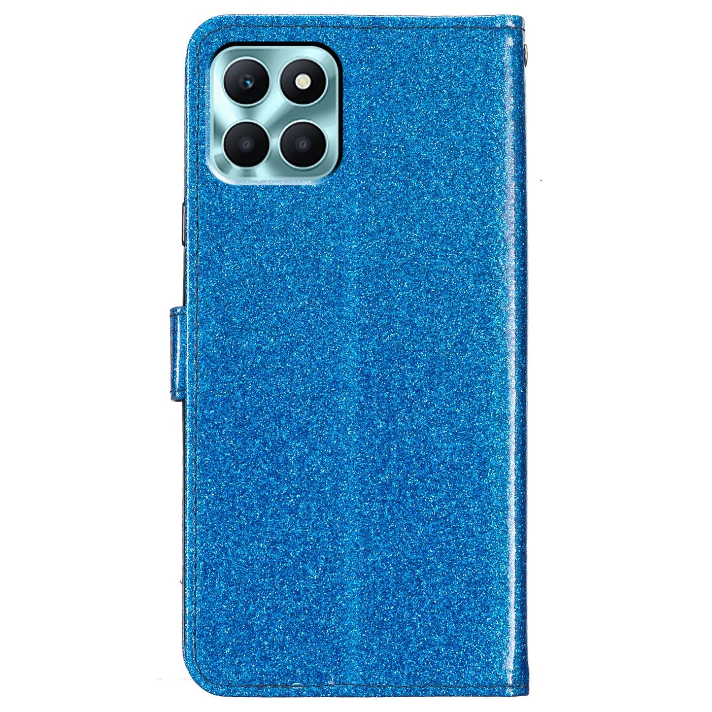 For Honor X6a 4G Case Wallet Stand PU Leather Glittery Cell Phone Cover