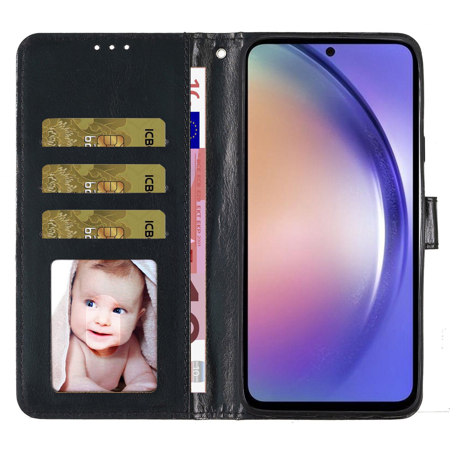 For Samsung Galaxy A05s 4G Case Glittery PU Leather Phone Cover with Wallet Stand