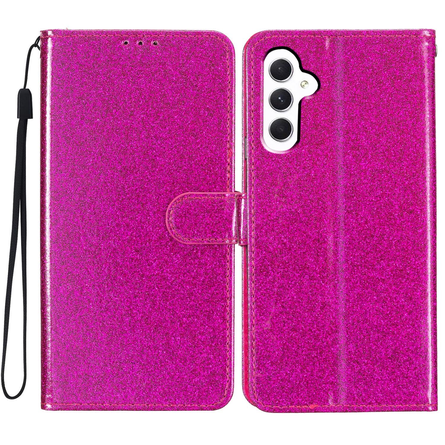 For Samsung Galaxy A05s 4G Case Glittery PU Leather Phone Cover with Wallet Stand