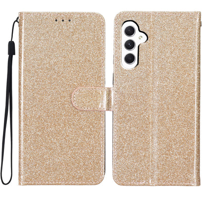 For Samsung Galaxy A05s 4G Case Glittery PU Leather Phone Cover with Wallet Stand