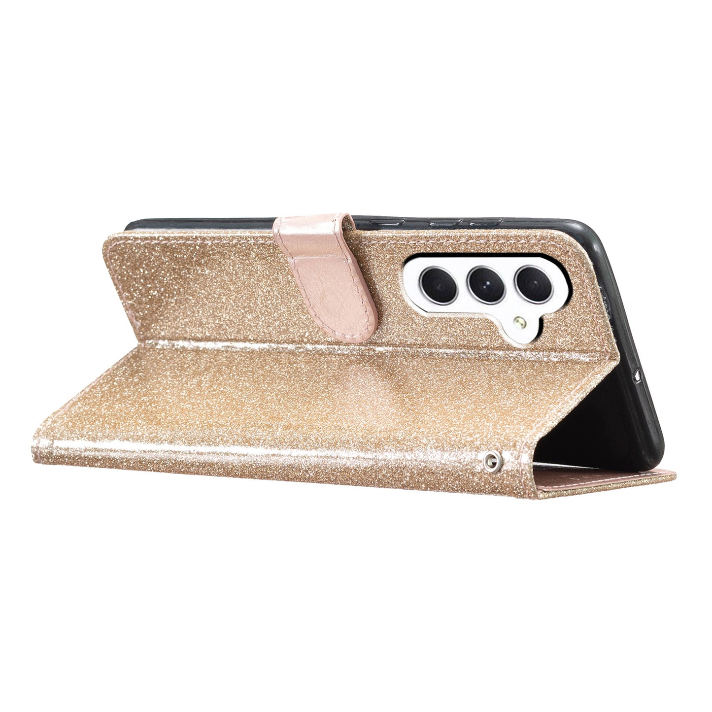 For Samsung Galaxy A05s 4G Case Glittery PU Leather Phone Cover with Wallet Stand