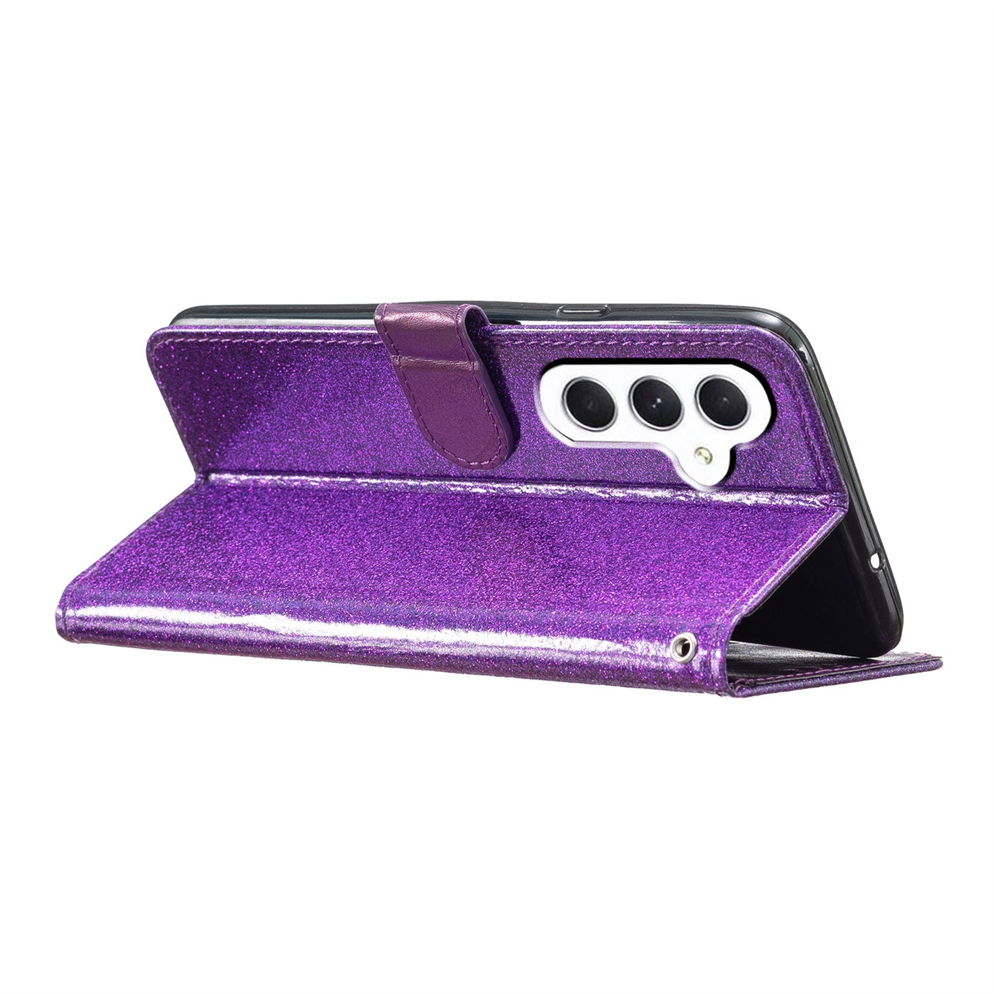 For Samsung Galaxy A05s 4G Case Glittery PU Leather Phone Cover with Wallet Stand