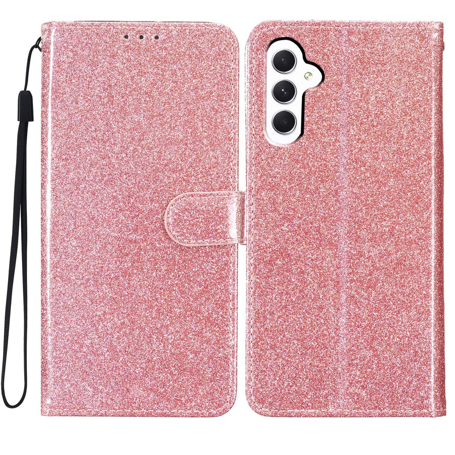 For Samsung Galaxy A05s 4G Case Glittery PU Leather Phone Cover with Wallet Stand