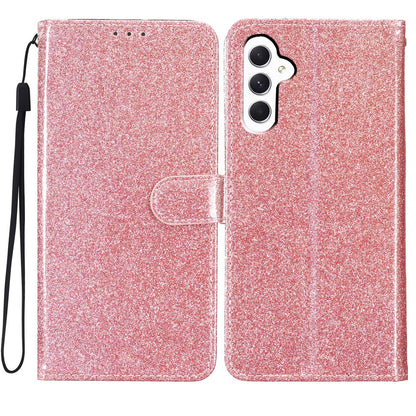 For Samsung Galaxy A05s 4G Case Glittery PU Leather Phone Cover with Wallet Stand