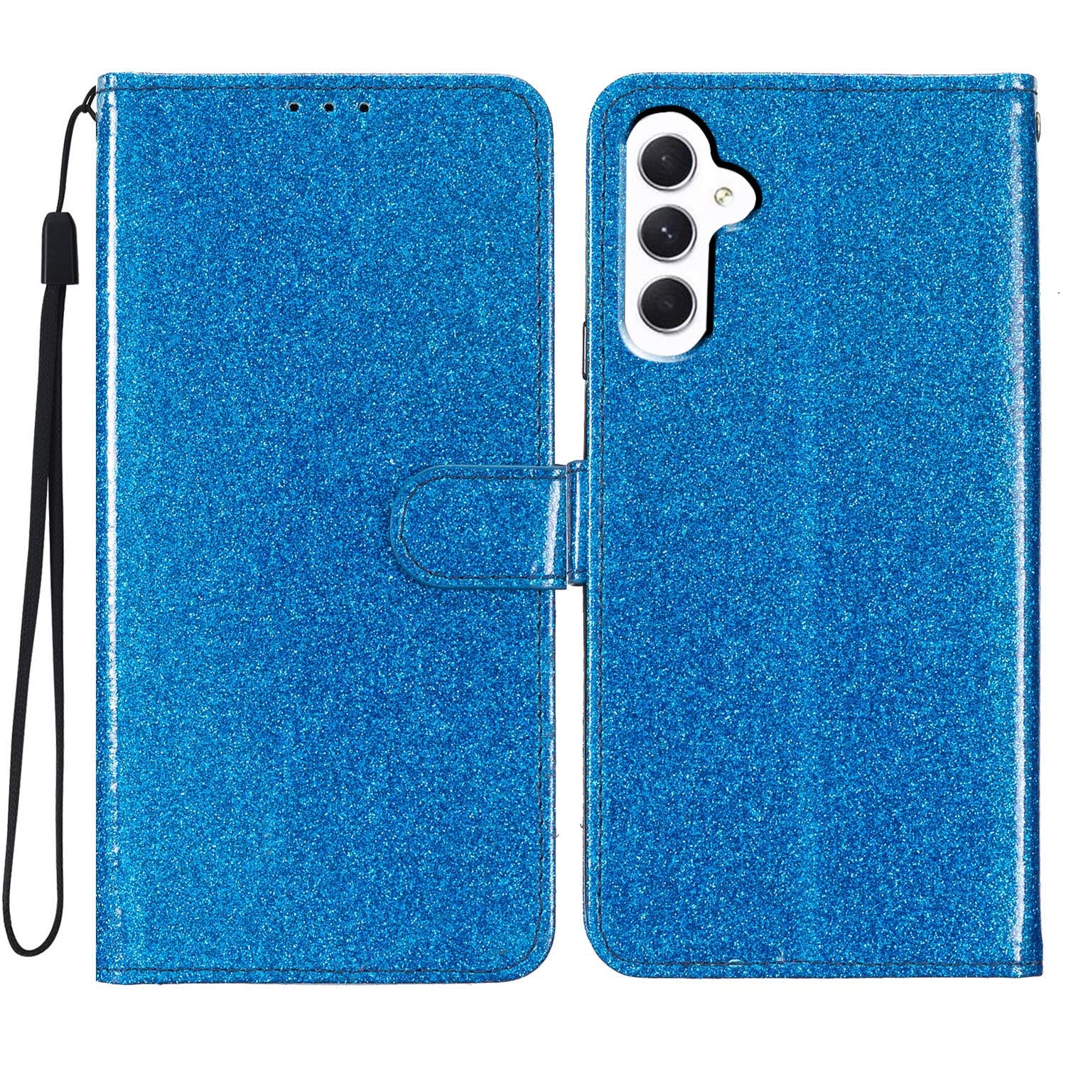 For Samsung Galaxy A05s 4G Case Glittery PU Leather Phone Cover with Wallet Stand