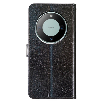 For Huawei Mate 60 Glitter PU Leather Case Anti-scratch Wallet Stand Phone Cover