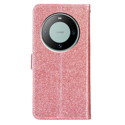For Huawei Mate 60 Glitter PU Leather Case Anti-scratch Wallet Stand Phone Cover