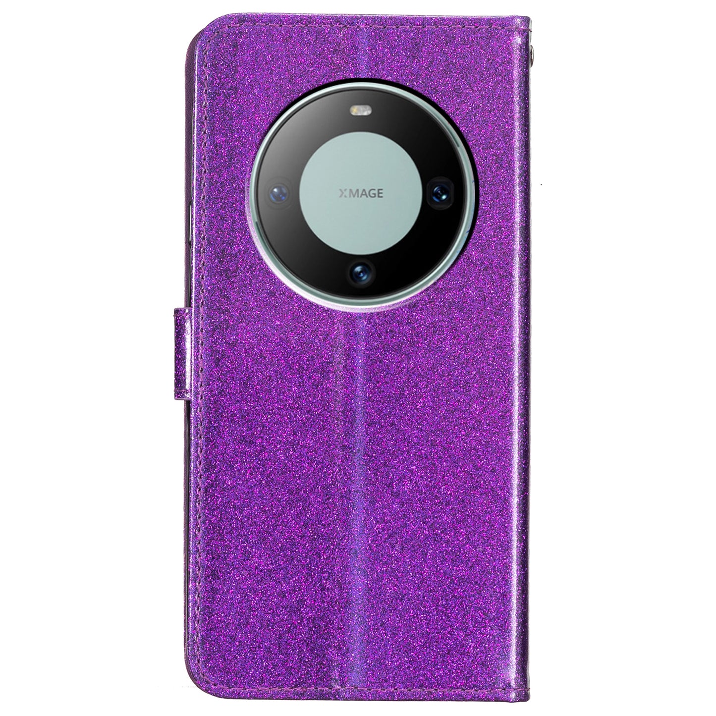 For Huawei Mate 60 Pro Glittery PU Leather Phone Case Anti-fall Wallet Stand Cover