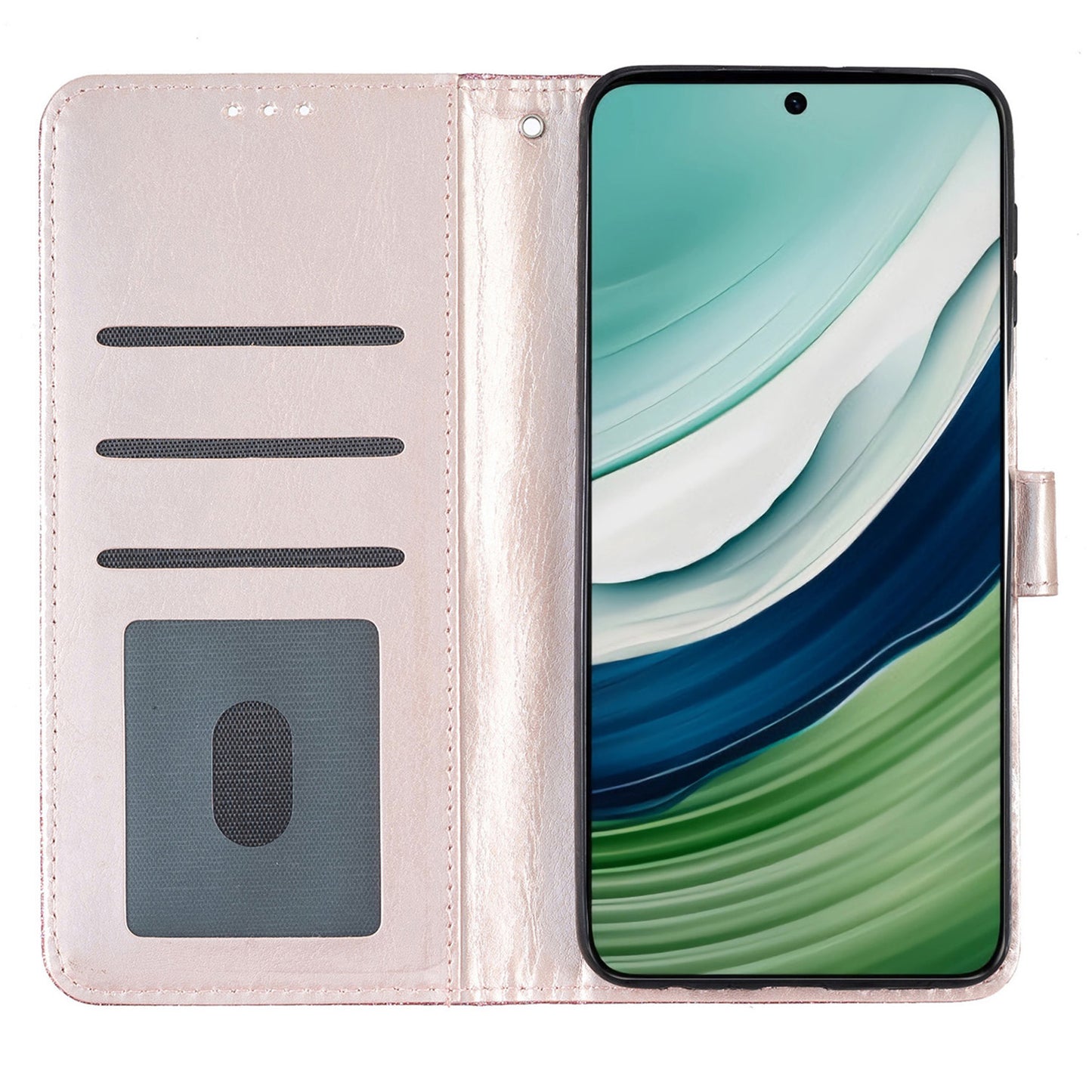 For Honor 90 Lite 5G / X50i 5G Case Stand Glittery PU Leather Protective Phone Cover with Wallet