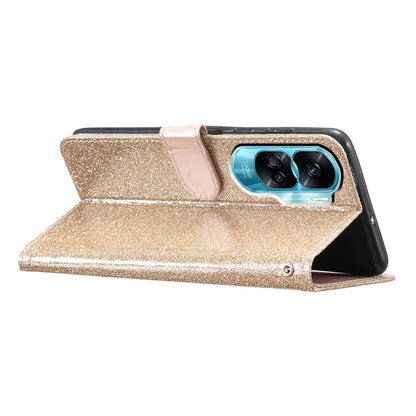 For Honor 90 Lite 5G / X50i 5G Case Stand Glittery PU Leather Protective Phone Cover with Wallet
