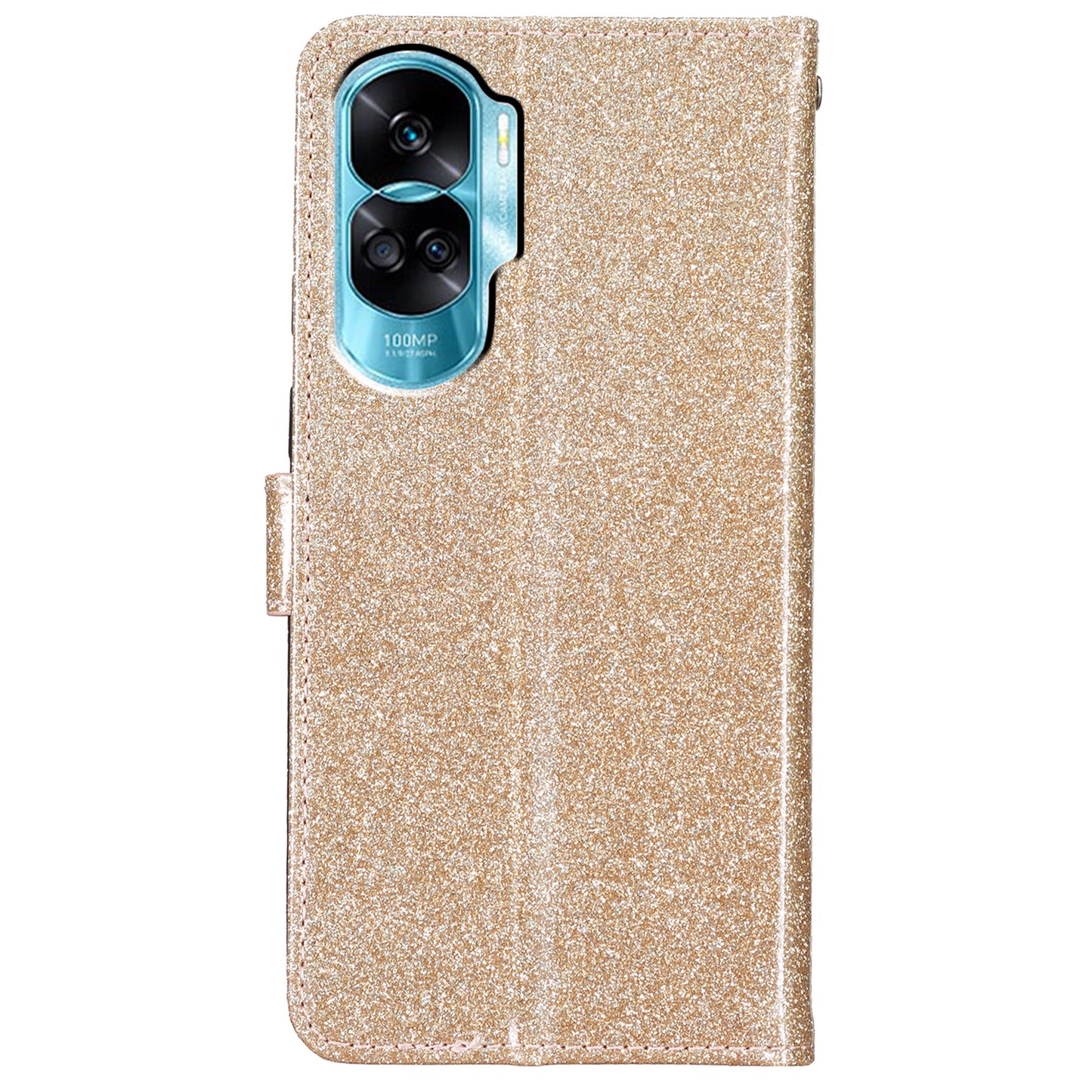 For Honor 90 Lite 5G / X50i 5G Case Stand Glittery PU Leather Protective Phone Cover with Wallet