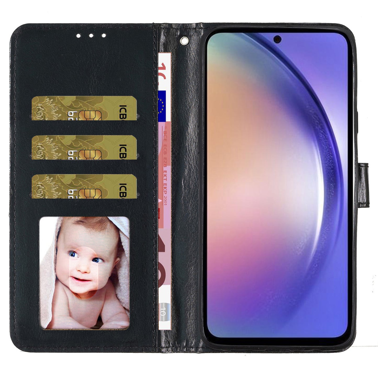 For Samsung Galaxy A05 4G Glittery PU Leather Wallet Phone Case Shockproof Flip Stand Cover