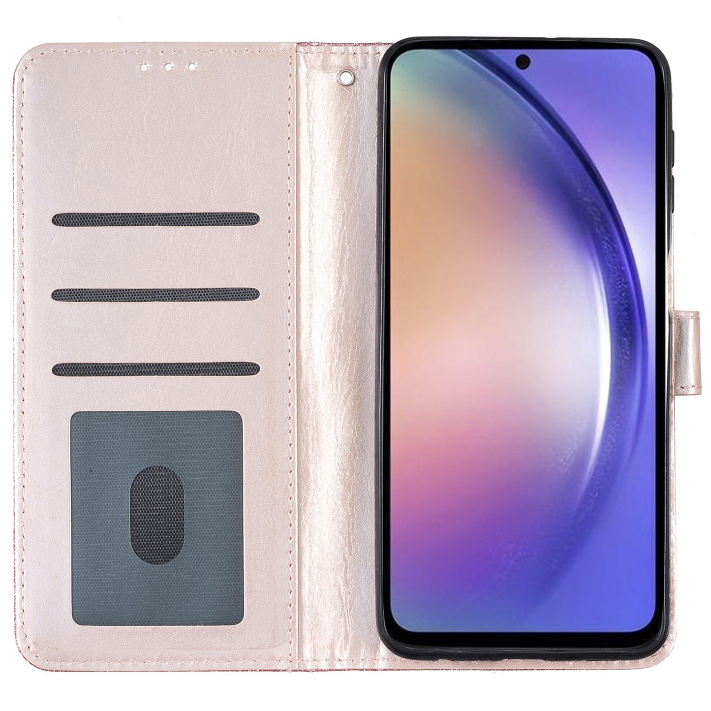 For Samsung Galaxy A05 4G Glittery PU Leather Wallet Phone Case Shockproof Flip Stand Cover