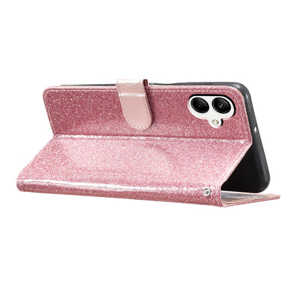 For Samsung Galaxy A05 4G Glittery PU Leather Wallet Phone Case Shockproof Flip Stand Cover