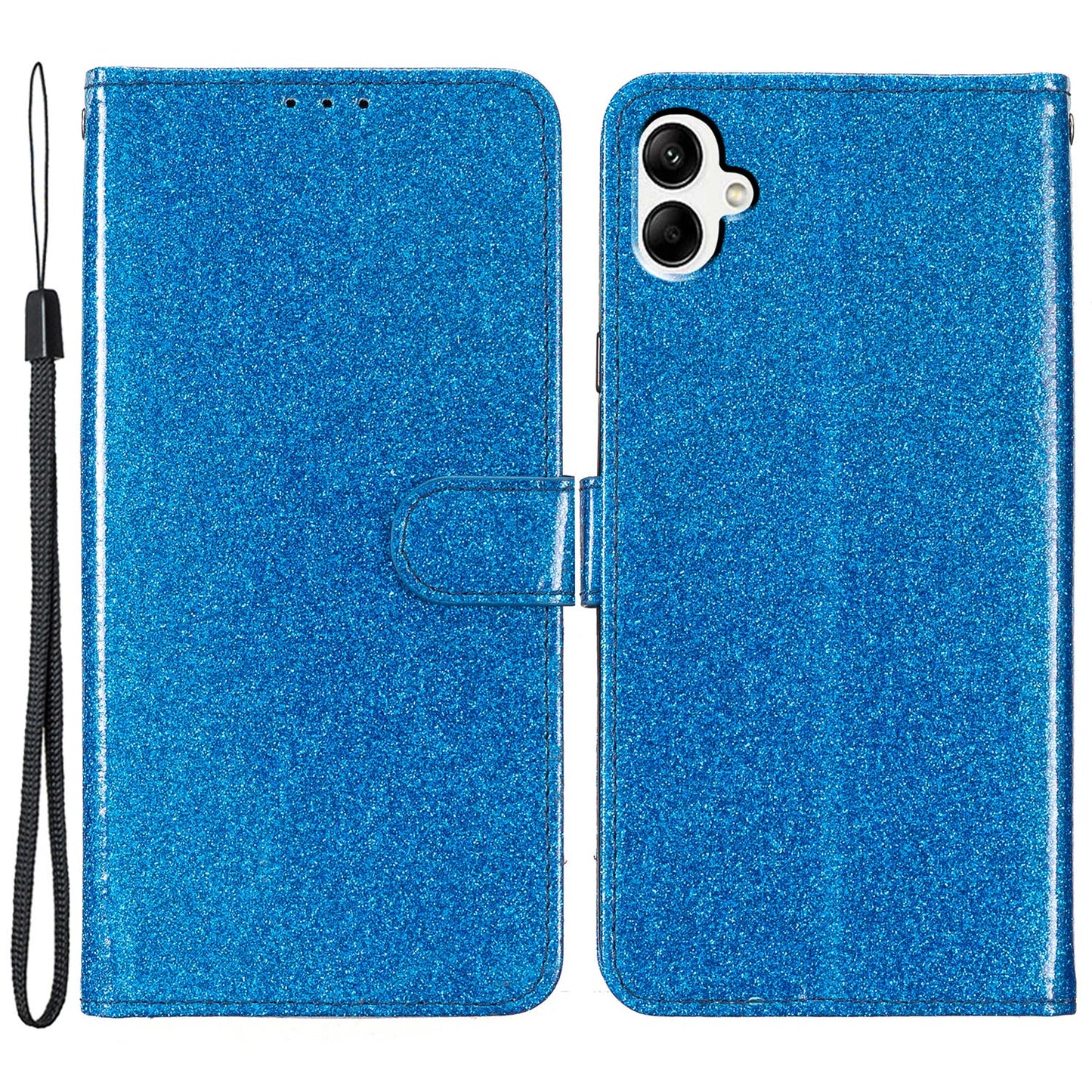 For Samsung Galaxy A05 4G Glittery PU Leather Wallet Phone Case Shockproof Flip Stand Cover
