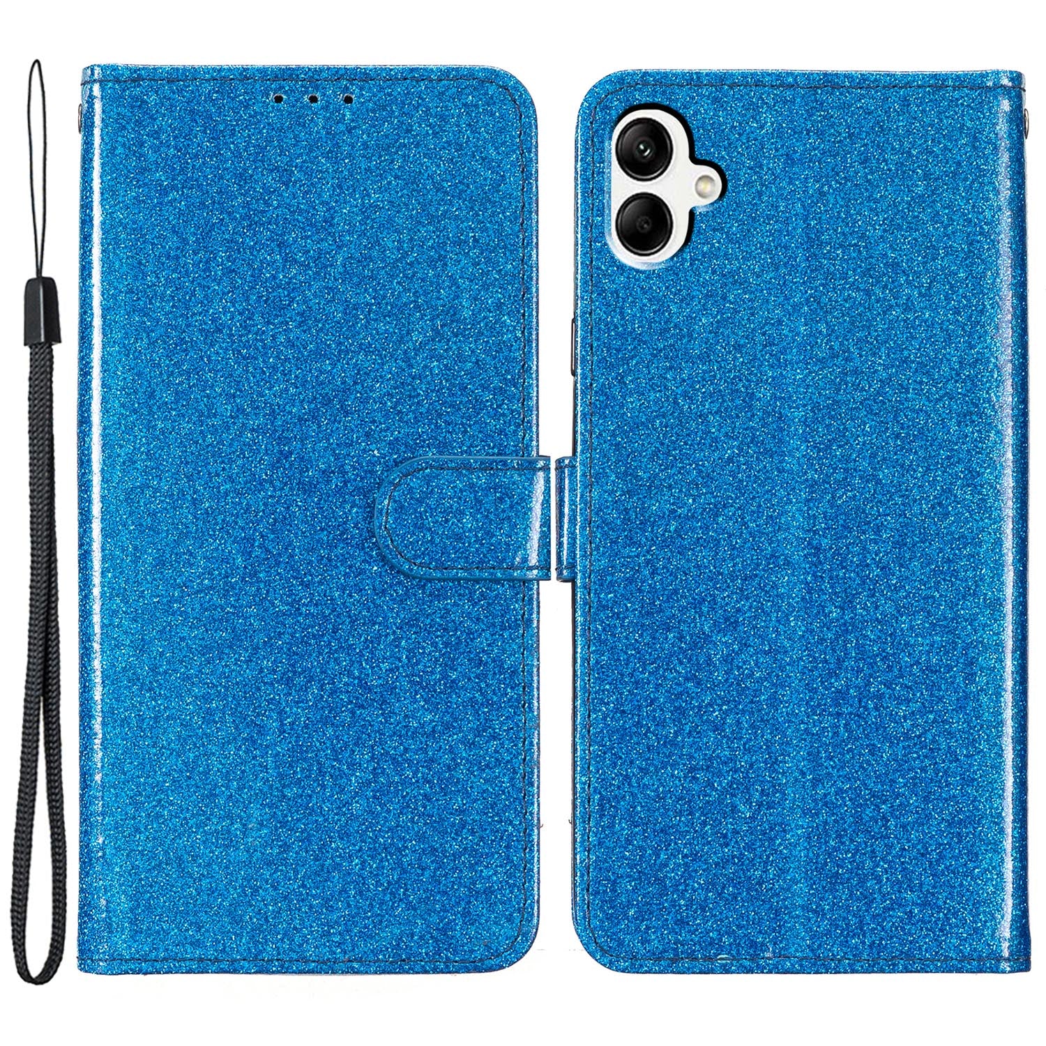 For Samsung Galaxy A05 4G Glittery PU Leather Wallet Phone Case Shockproof Flip Stand Cover