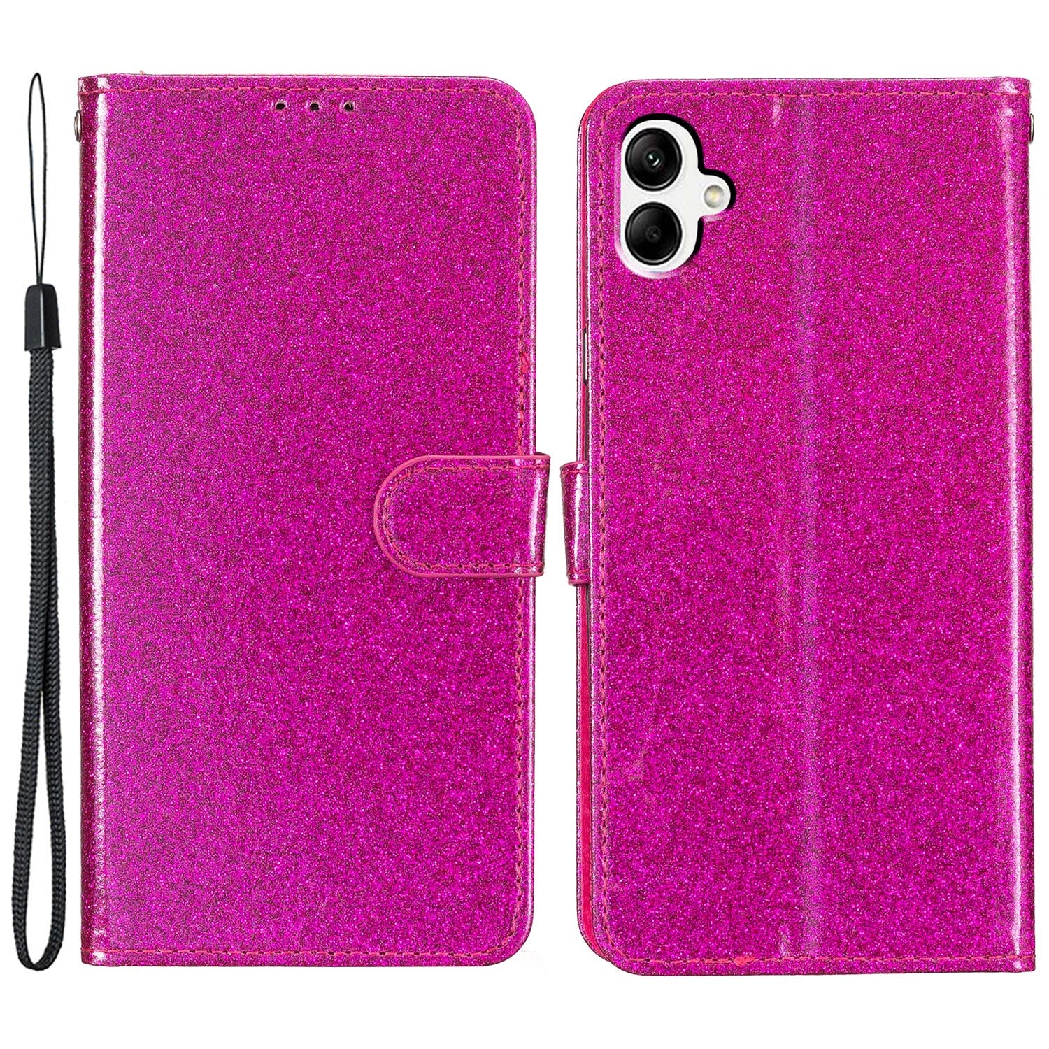 For Samsung Galaxy A05 4G Glittery PU Leather Wallet Phone Case Shockproof Flip Stand Cover