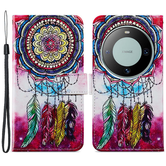 For Huawei Mate 60 Pro Case Flip Leather Wallet Pattern Printing Phone Cover