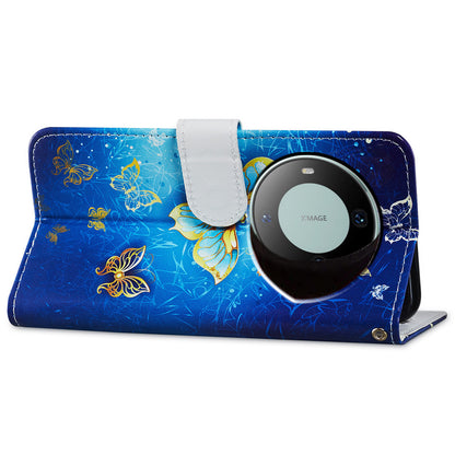 For Huawei Mate 60 Pro Case Flip Leather Wallet Pattern Printing Phone Cover