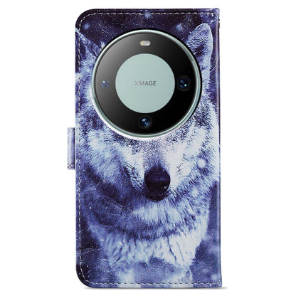 For Huawei Mate 60 Pro Case Flip Leather Wallet Pattern Printing Phone Cover