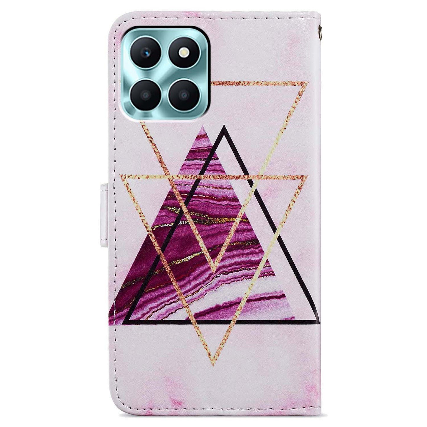For Honor X6a 4G Case PU Leather Pattern Folio Flip Stand Phone Cover