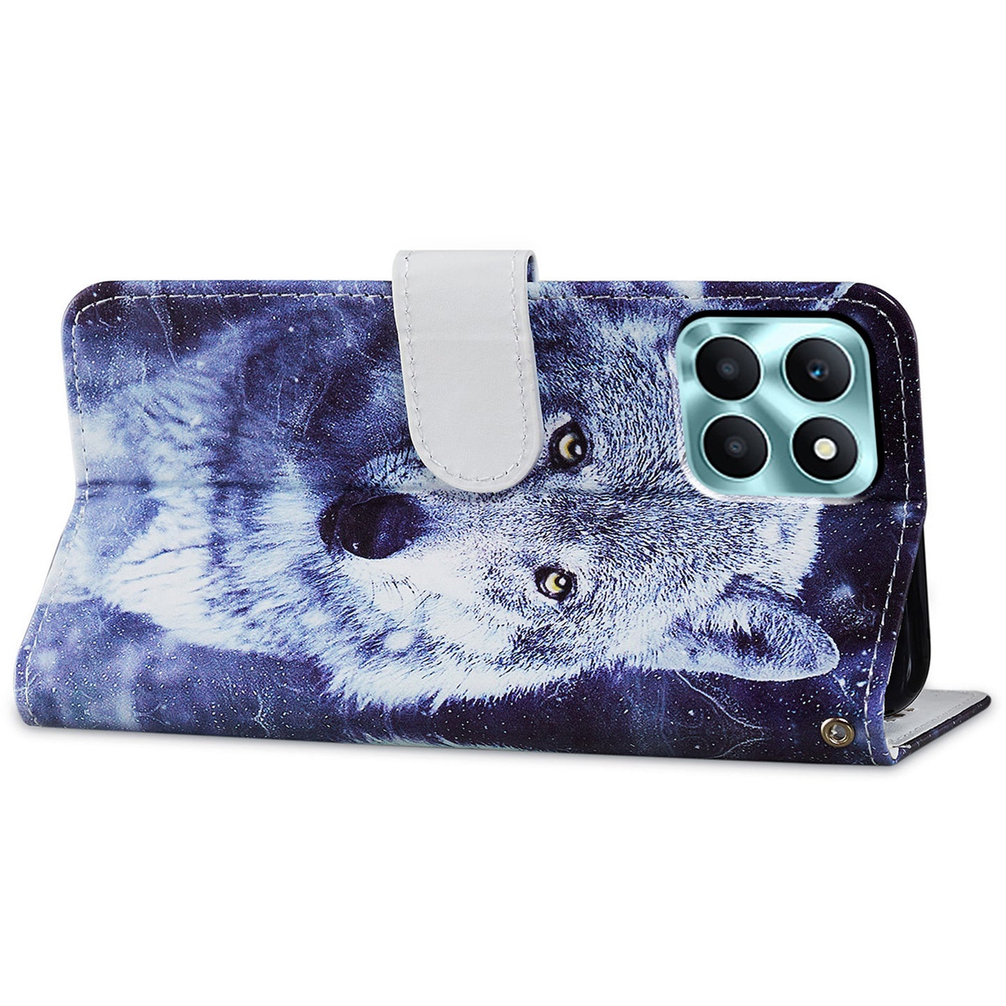 For Honor X6a 4G Case PU Leather Pattern Folio Flip Stand Phone Cover