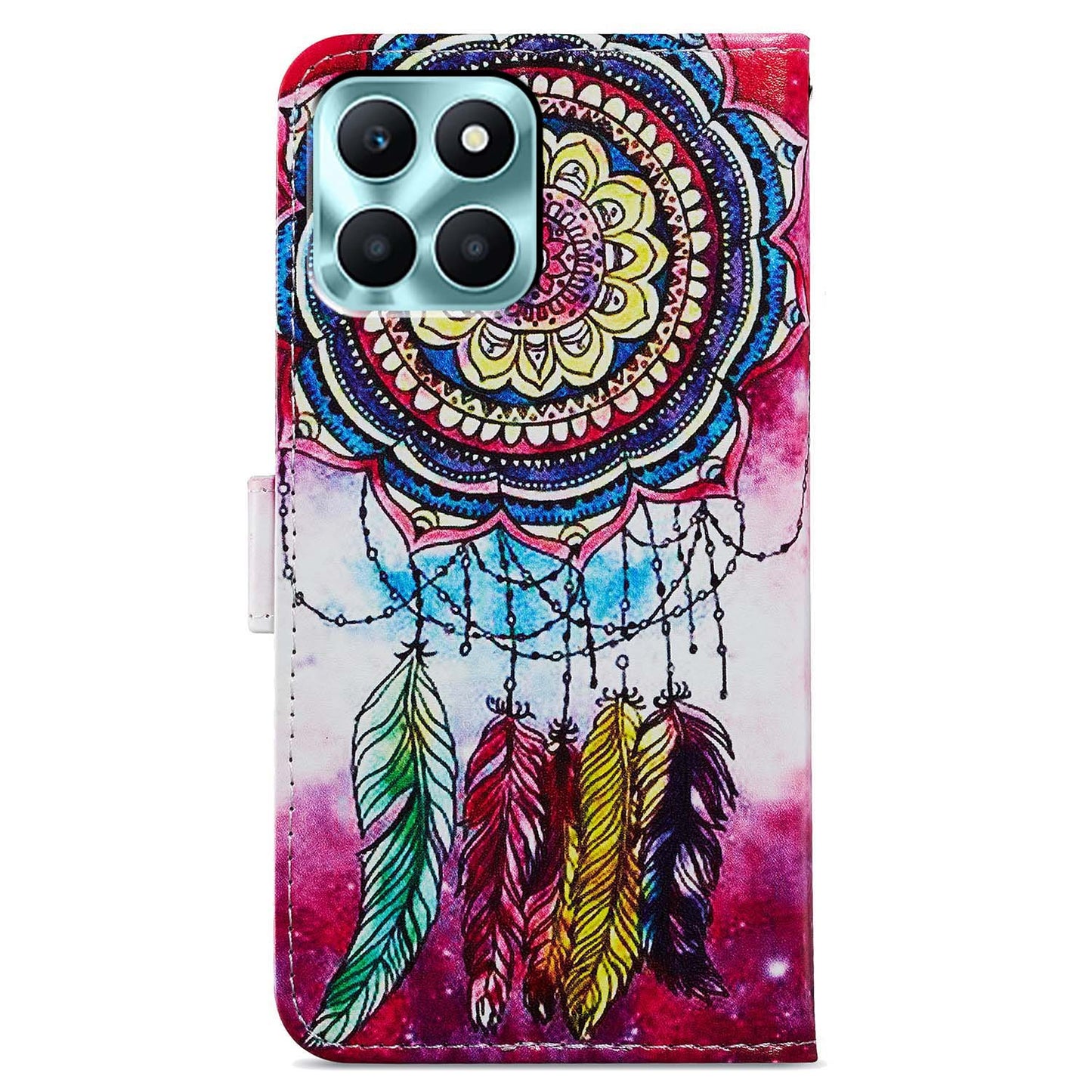 For Honor X6a 4G Case PU Leather Pattern Folio Flip Stand Phone Cover