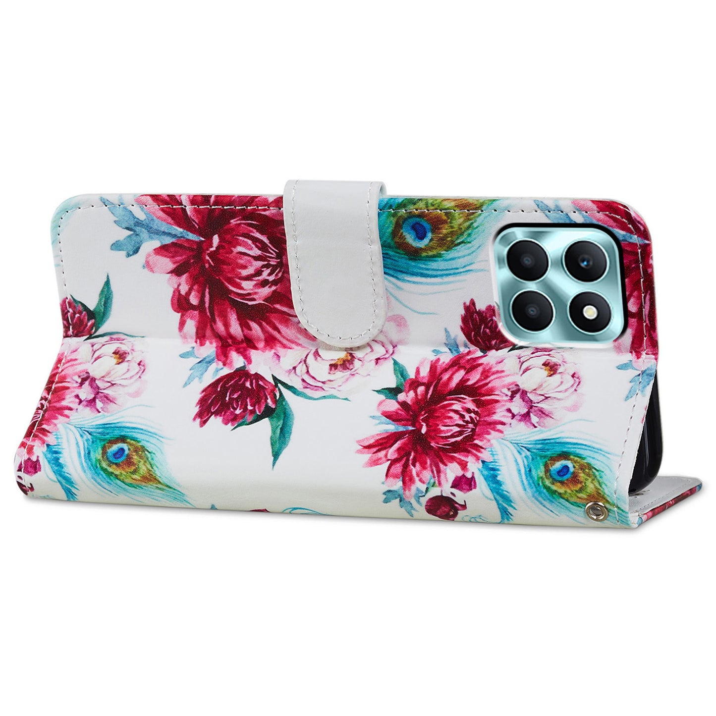 For Honor X6a 4G Case PU Leather Pattern Folio Flip Stand Phone Cover