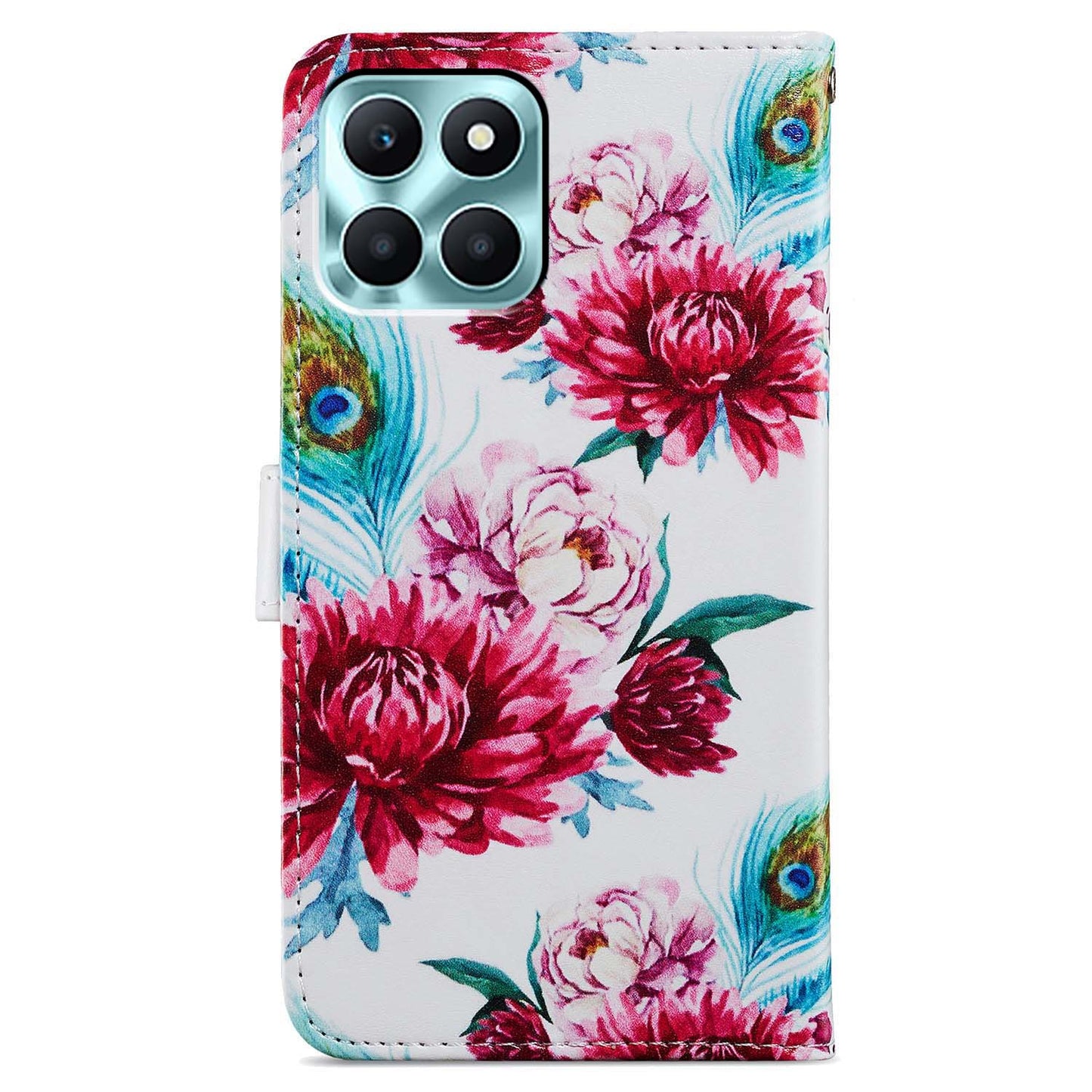 For Honor X6a 4G Case PU Leather Pattern Folio Flip Stand Phone Cover