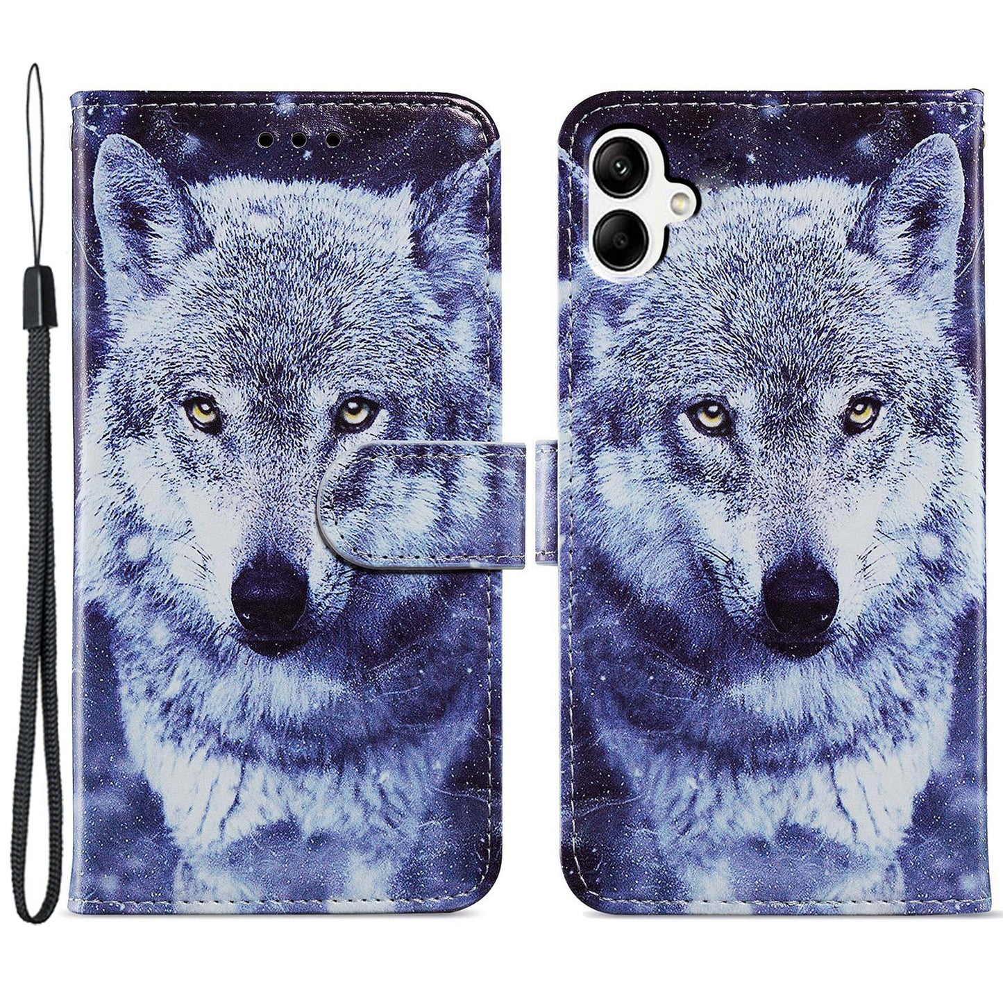 For Samsung Galaxy A05 4G Case Pattern Printing Stand PU Leather Phone Cover